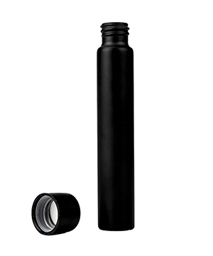 120MM Black Glass Pre-Roll Tube with Child Resistant Cap