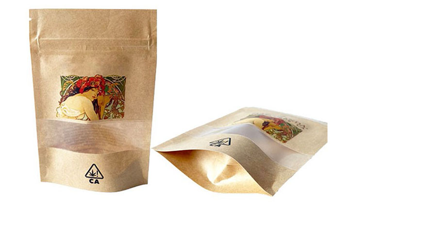 7g Kraft Paper Stand Up Pouch Packaging Bags