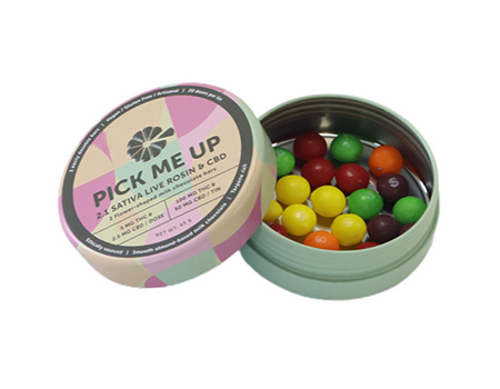 Child Proof Round Tin Cans for Flower and Edibles