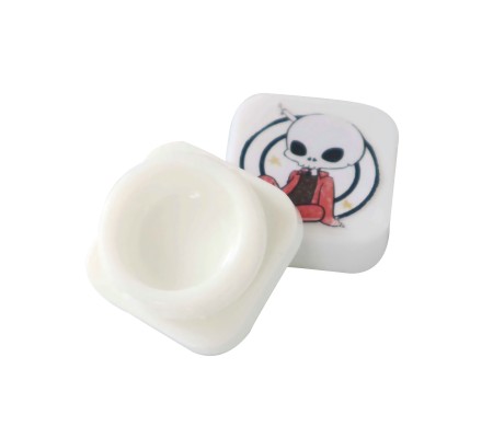 5mL Cube White Concentrate Jar with Child Resistant Cap