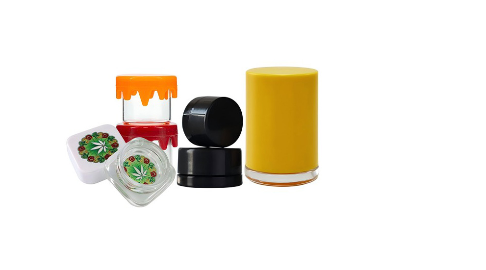 5mL Cube White Concentrate Jar with Child Resistant Cap